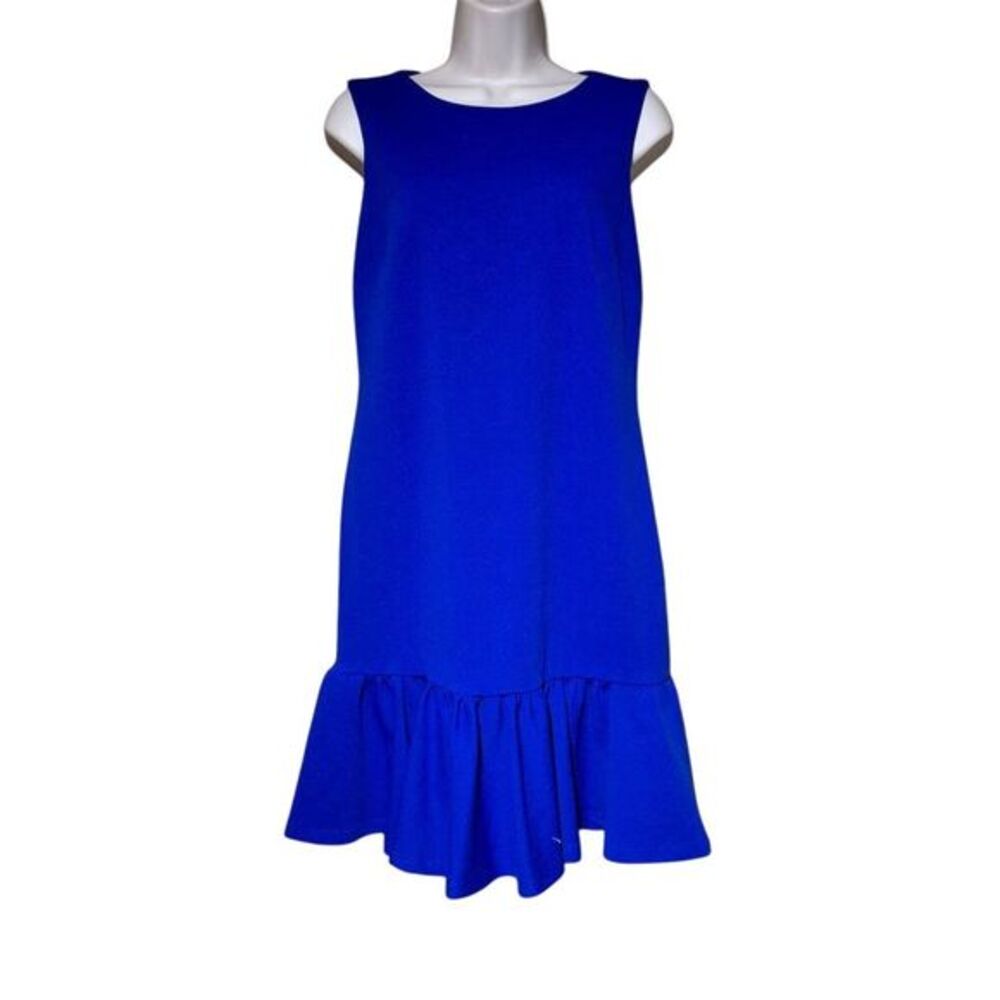 Betsey Johnson Women's Size 2 Blue Ruffle Hem Sleeveless Party Dress